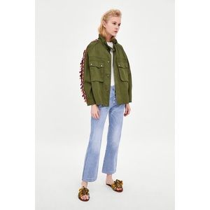 New Zara Green Parka w/ Trimming & Tassels(Sz:S/M)